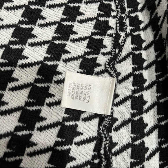 Dana Buchman Black & White Houndstooth Cardigan - Picture 7 of 13